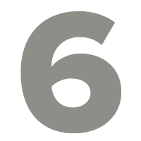 Numbers grey 6 Grey number 6