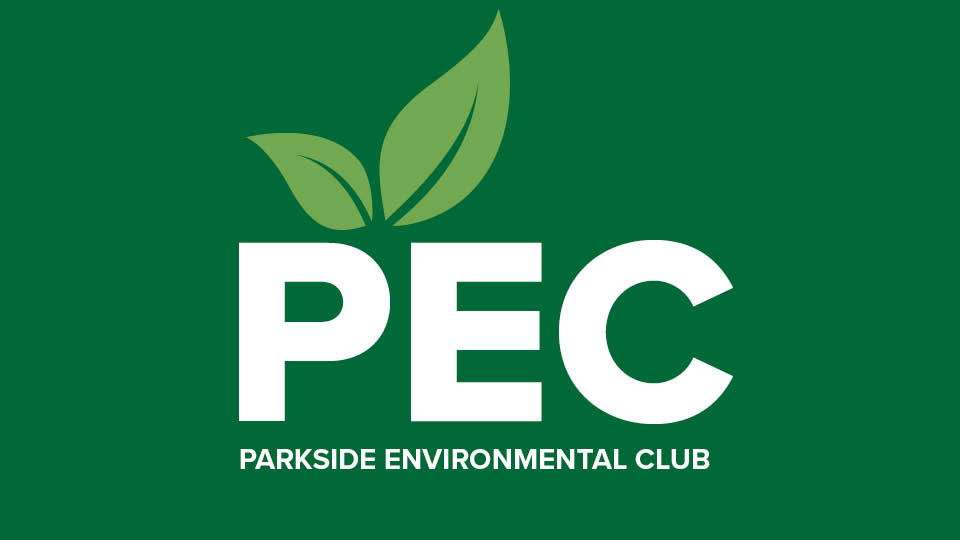 image of green leaves coming out of letters PEC