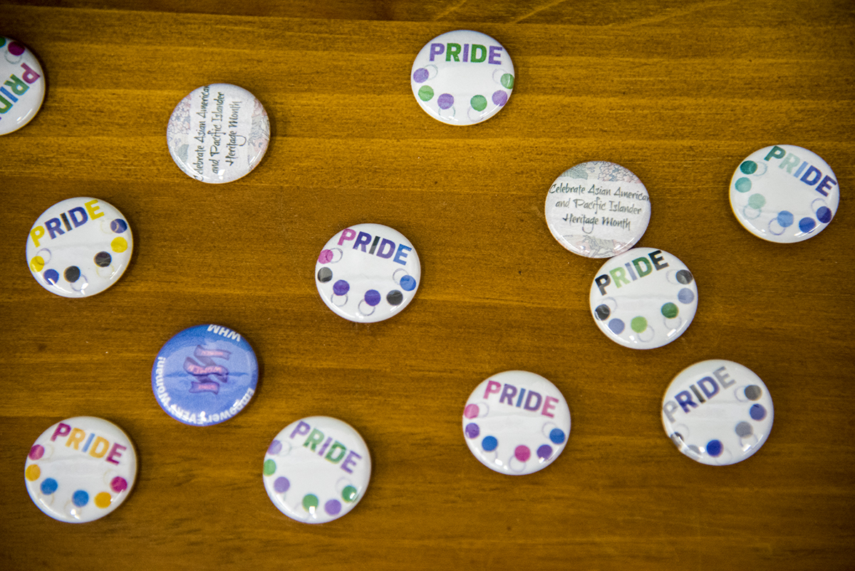 Pins included in Pride Display