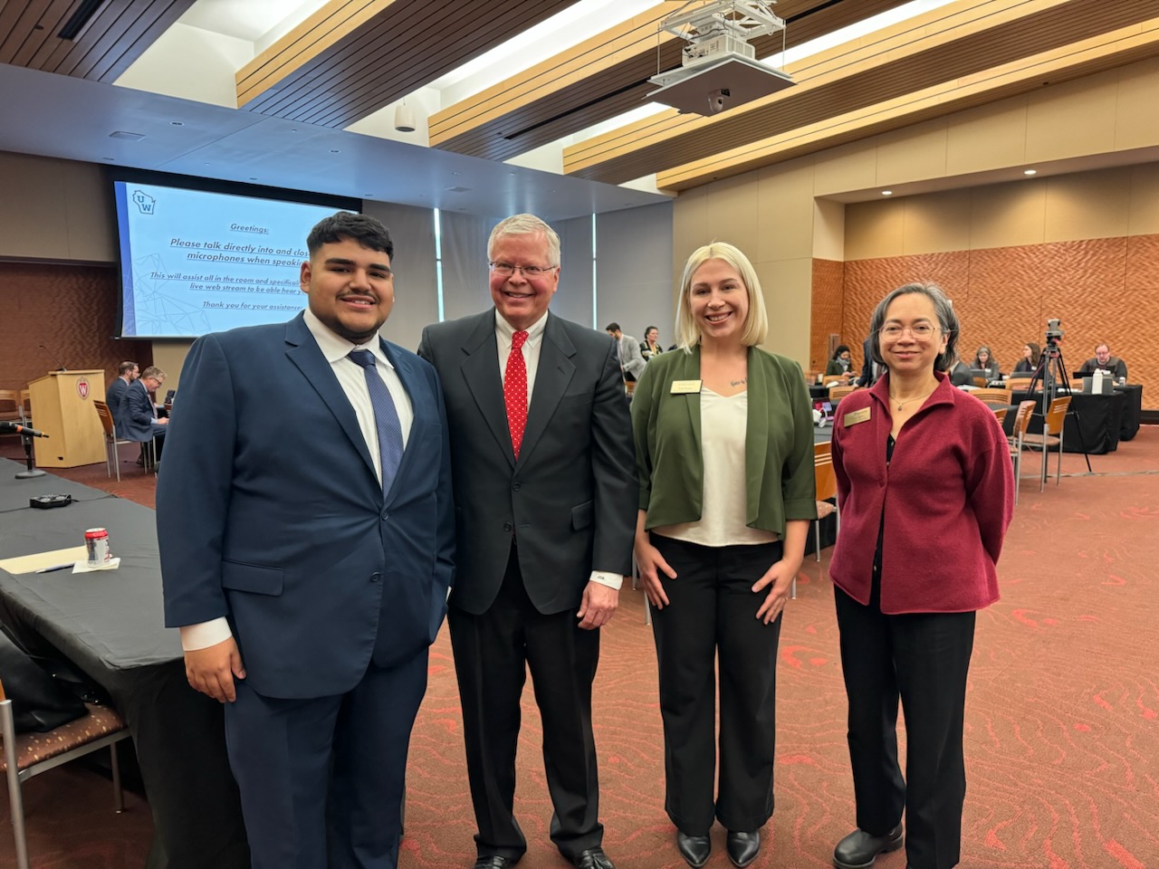 Alejandro Solis, President Jay Rothman, Kaila Bingen, Dr. Theresa Castor