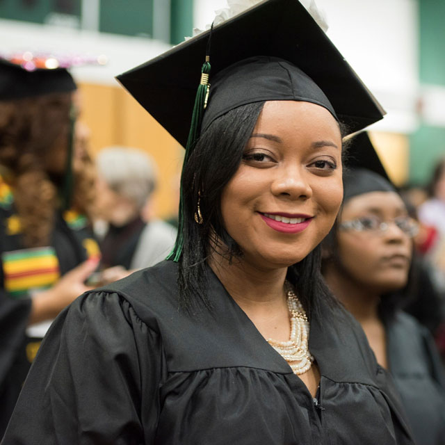 Desarae Saffold at commencement