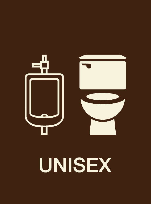 Unisex sign - toilet and urinal