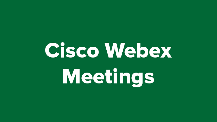 Webex Meetings Cisco Webex Meetings