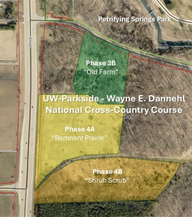 The UW-Parkside Cross Country Course Phase 3 & 4 Improvement Areas