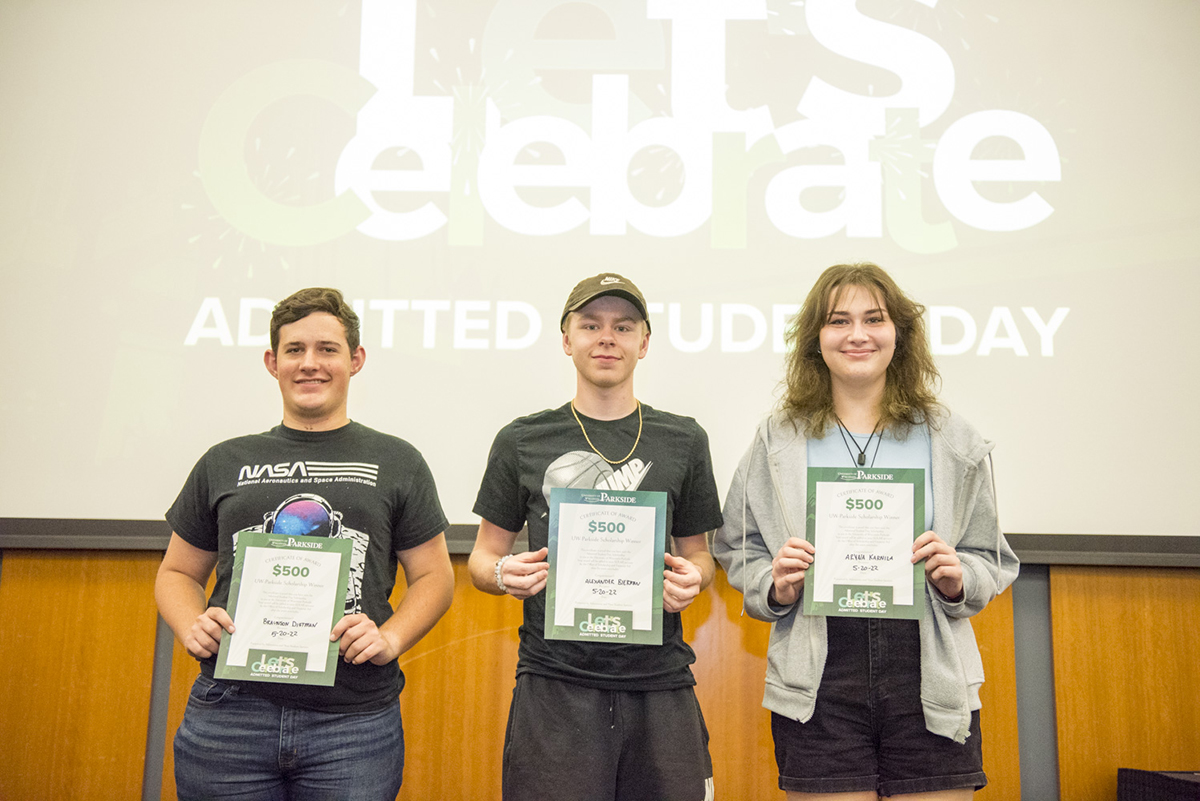 Scholarship winners from Admitted Student Day