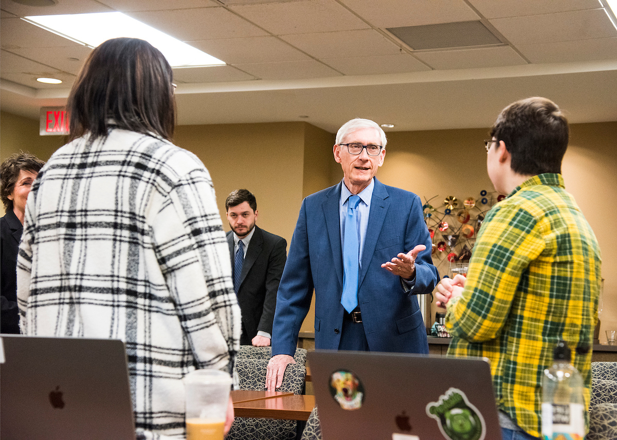 Gov. Evers visits UW-Parkside