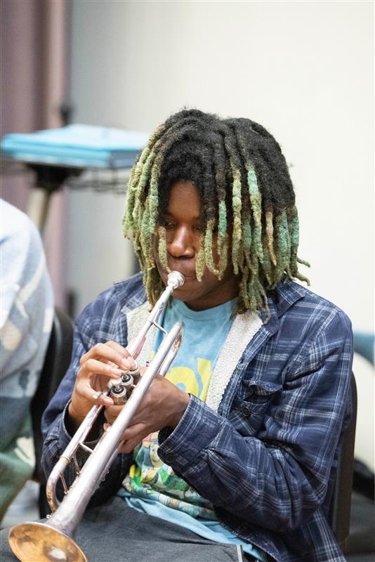 Jerome Porter Playing Trumpet