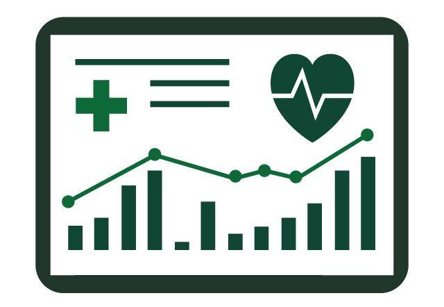 health-screening notebook with health charts