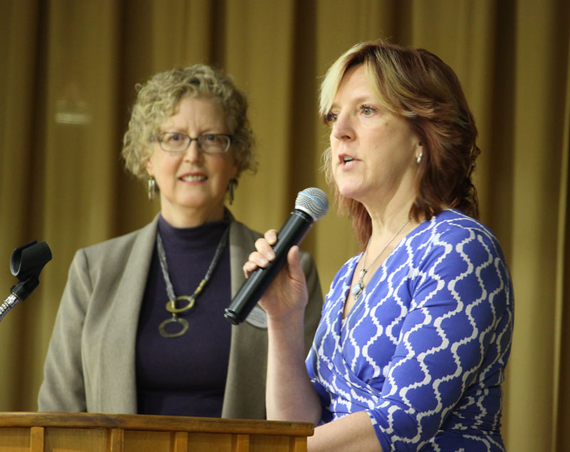 Jennie Tunkieicz giving a speech