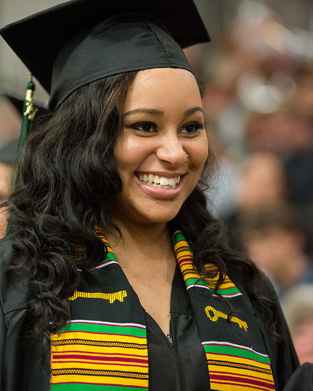 Kamela Burks at commencement