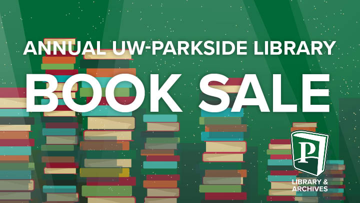 ILLUSTRATION of books with the words book sale