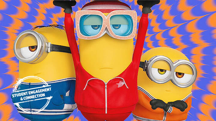 minions groovy background boombox