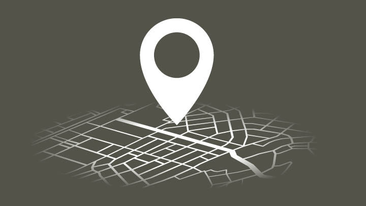 pinmap white vector image of a pin and a map