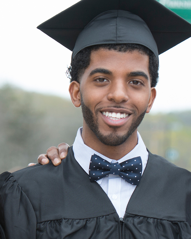 Quentin Lewis at commencement