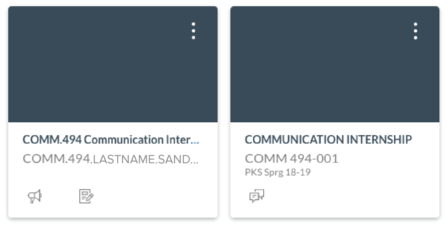 sandbox vs live course