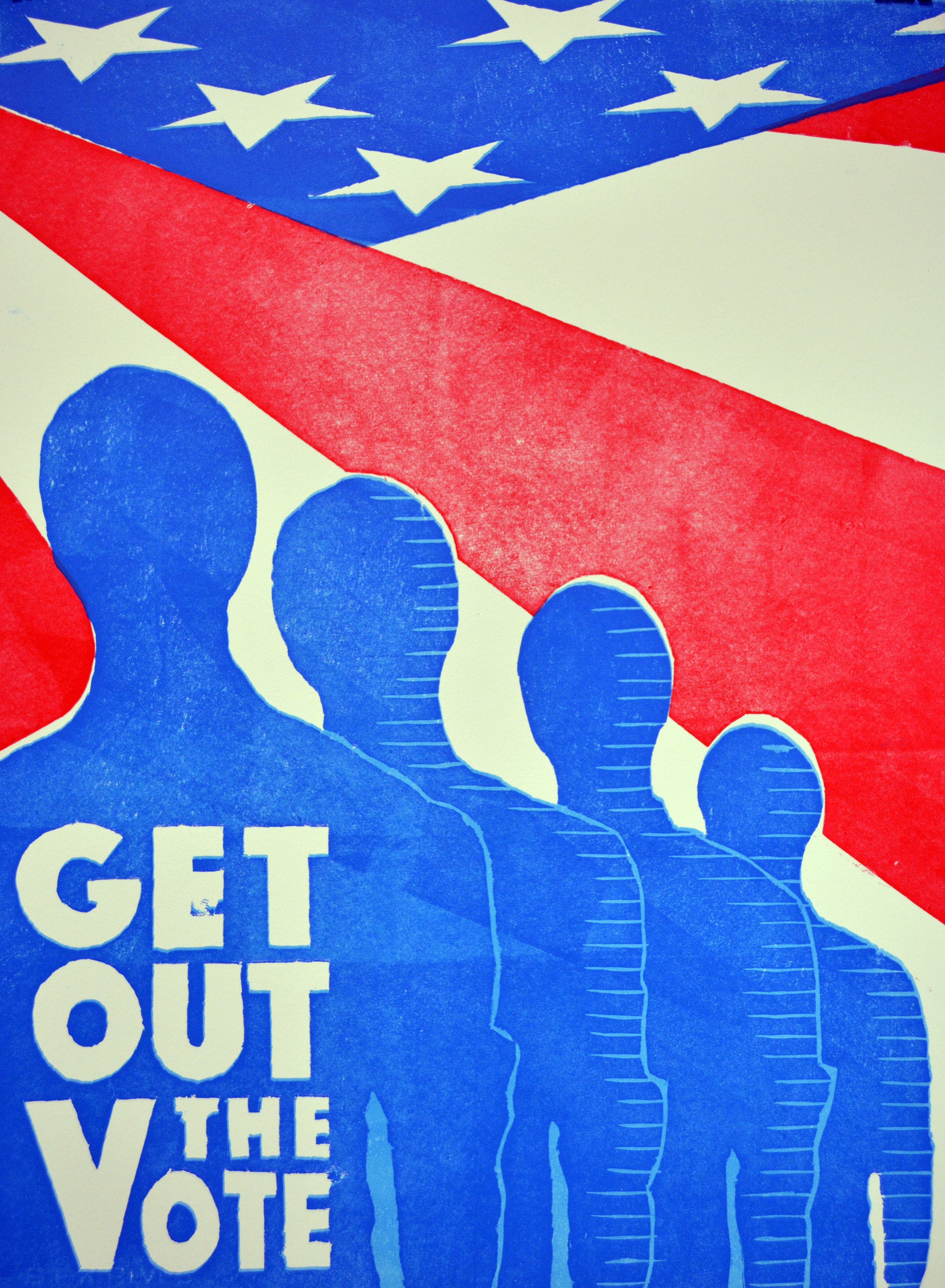 Get out and vote poster