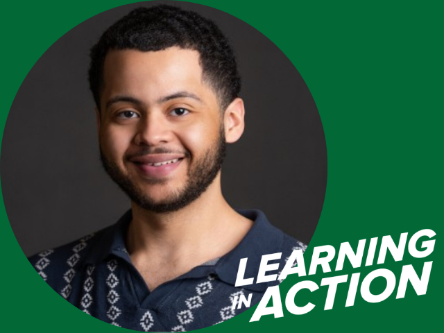 Learning in Action branded headshot for UW-Parkside student Ron Walker
