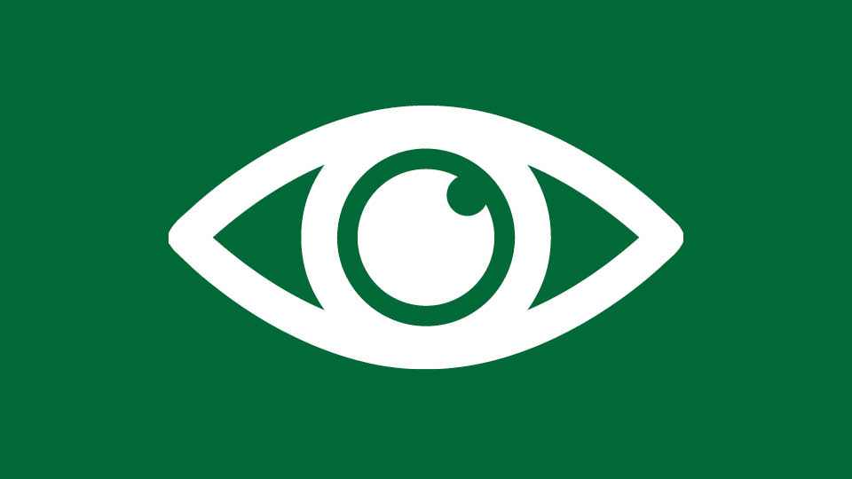 white icon of an eye