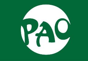 Logo of PAO, circle with letters inside