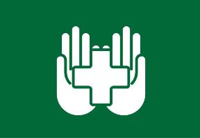 Icon of hands with med cross