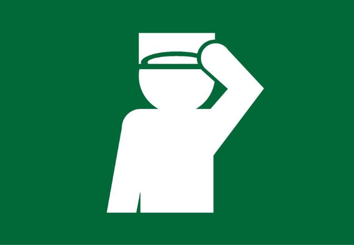 icon image of person saluting