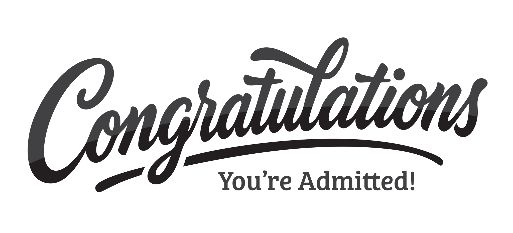 Congratulations You're Admitted!