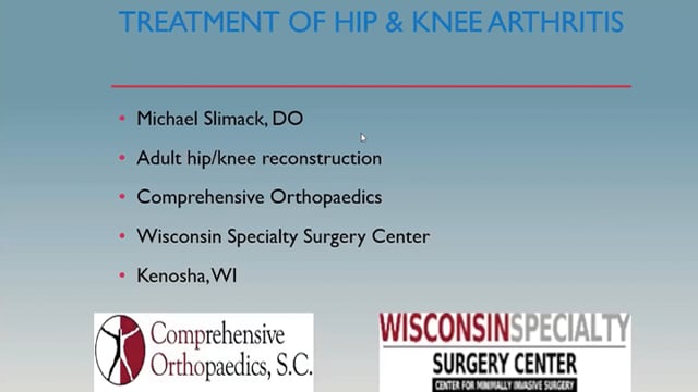 Treatment of hip & knee arthritis.