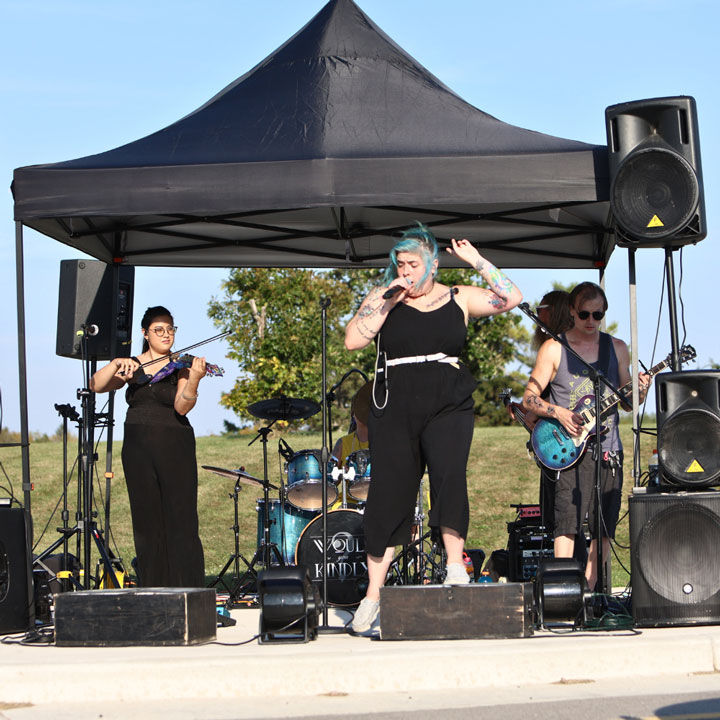 Would You Kindly band preforming at Homecoming 2025