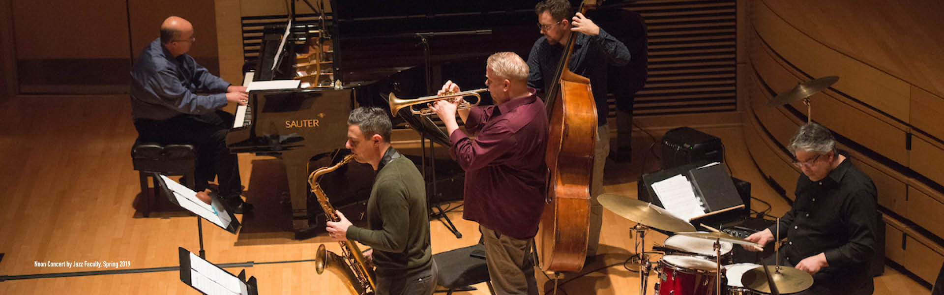 Music faculty practicing.