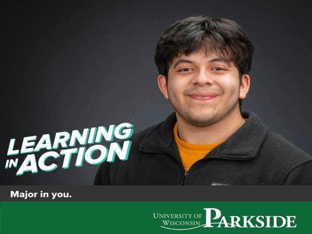 Learning in action photo for UW-Parkside Student, Alfredo Sandoval-Luis