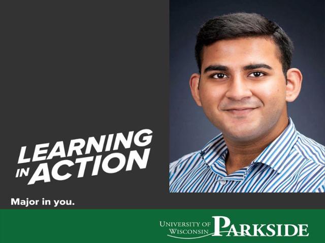 Learning in action photo for UW-Parkside Student, Hasaan Kahn
