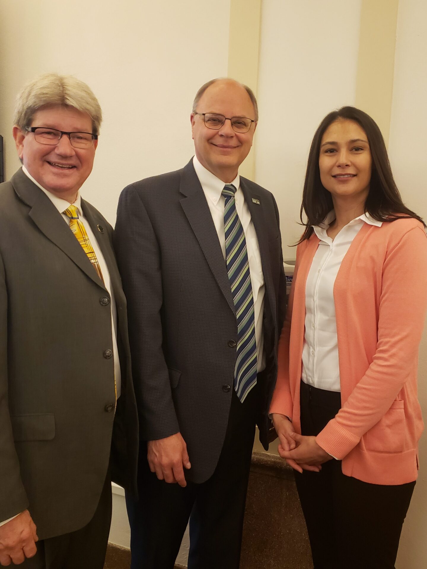 Regent Kreuser, Chancellor Menke, Student Regent Staton