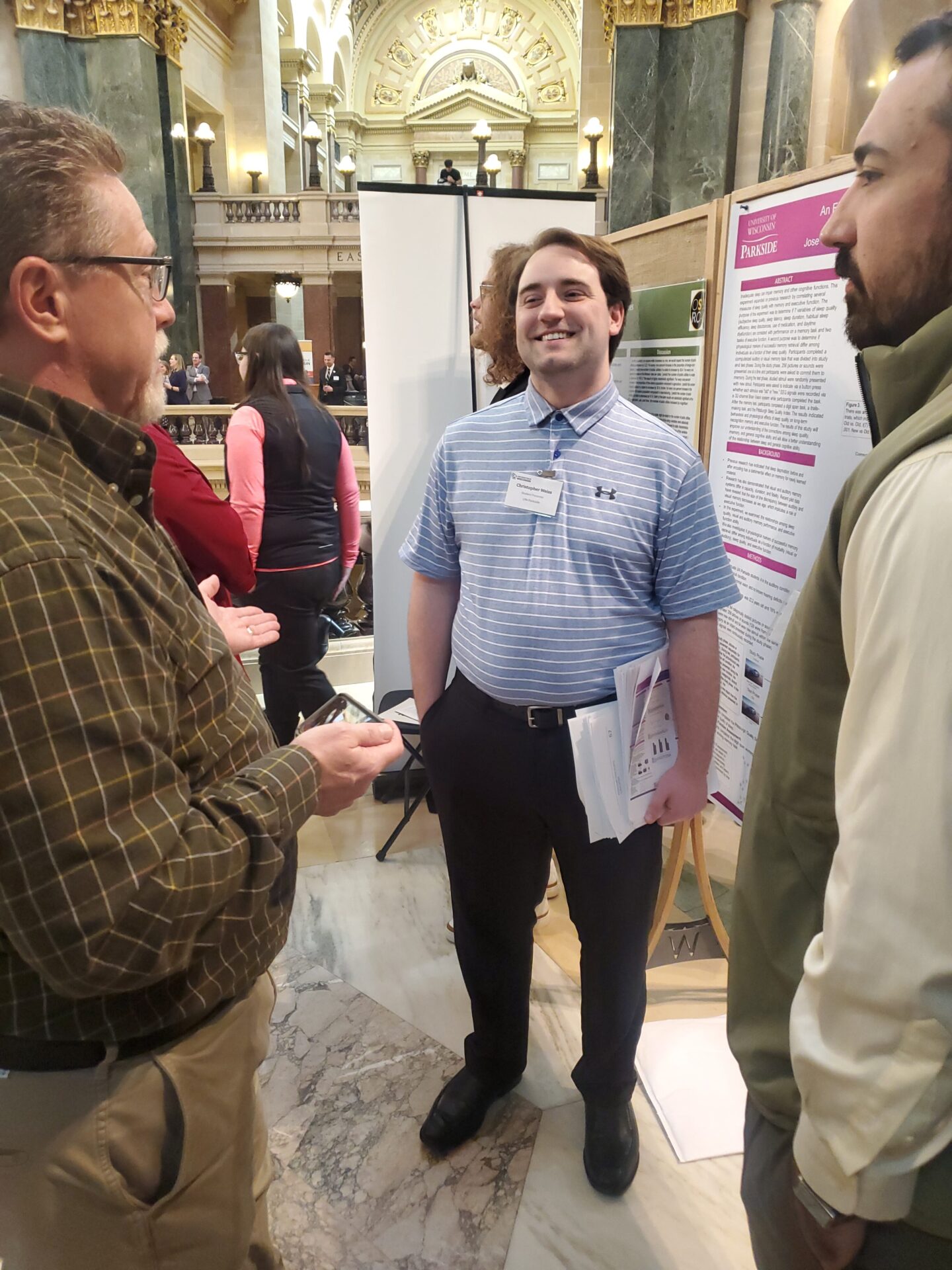 Dr. David Higgs and two student Researchers