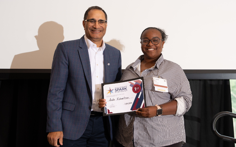 UW–Parkside Graduate Student Anita Robertson Captures Top Honors at Statewide WiSys Quick Pitch Competition